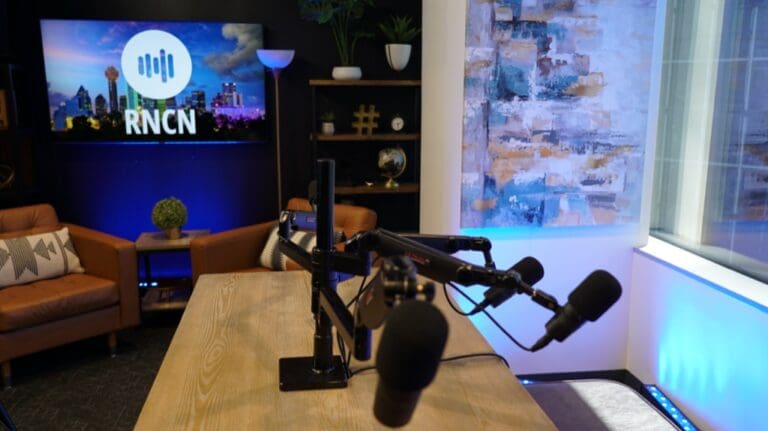 Southlake podcast studio set