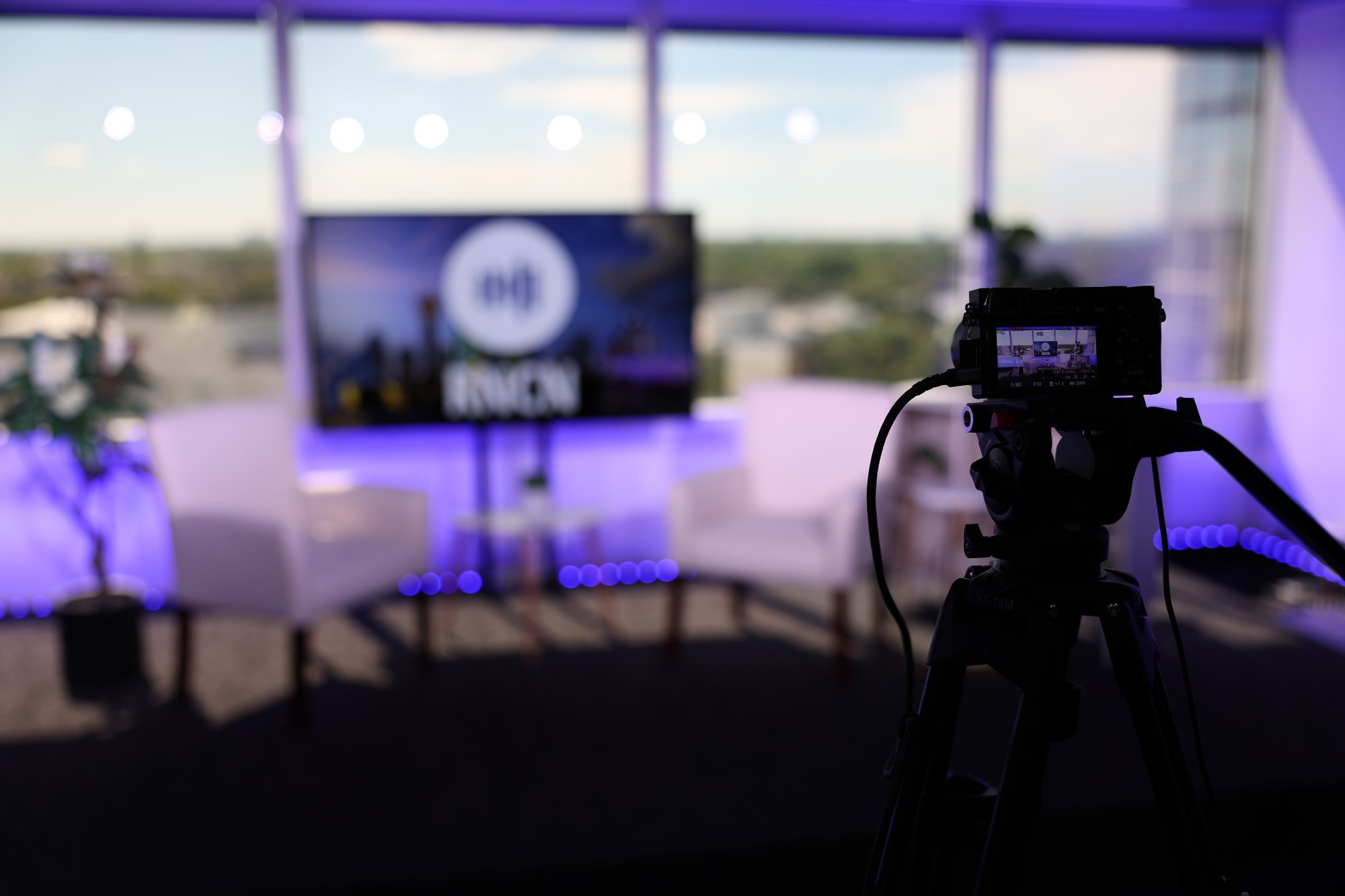 Dallas podcast studio camera angle